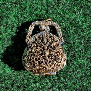 VTG Necklace Art  Filigree Purse Arthur Pepper Locket Kisslock Pendant Only